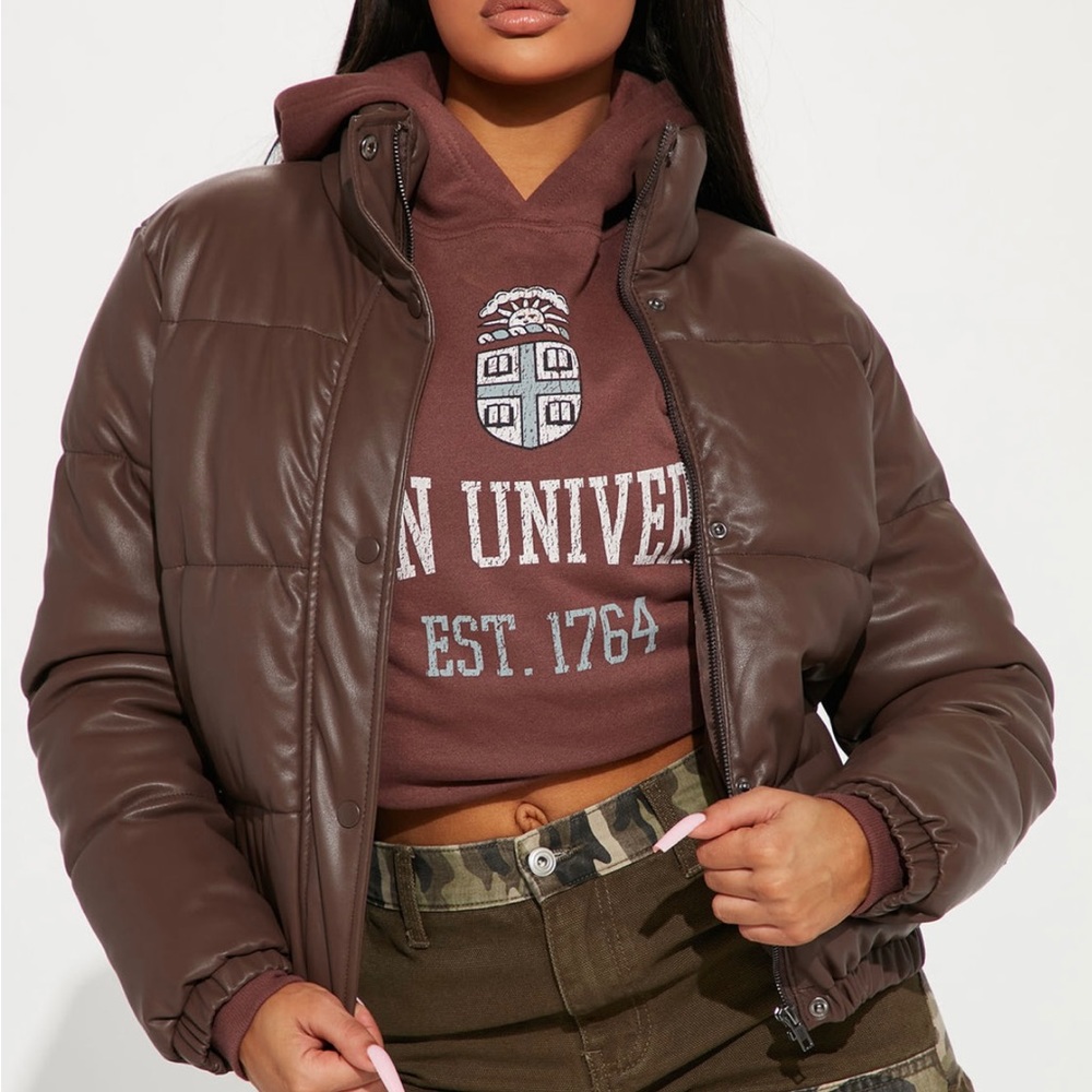 Leather jacket from fashion Nova